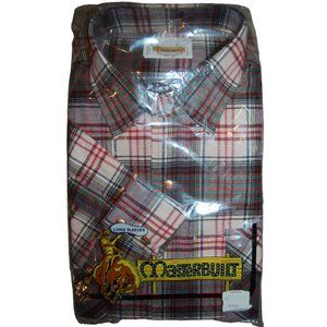 NWT Vintage Masterbuilt Plaid Western Pearl Snap Button Up Shirt Men's Large